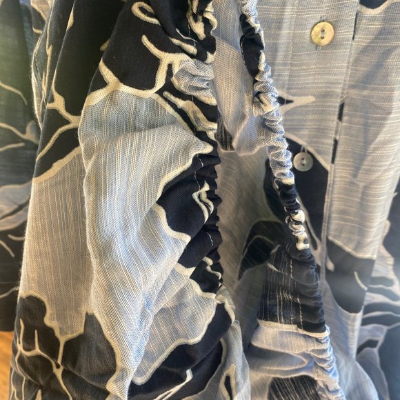 Alembika Floral Island Print Button Midi Dress - US Size (8/10) - Picture 7 of 8